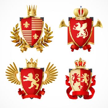 Heraldic Coat Of Arms Set
