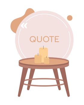 Hygge quote textbox with flat item
