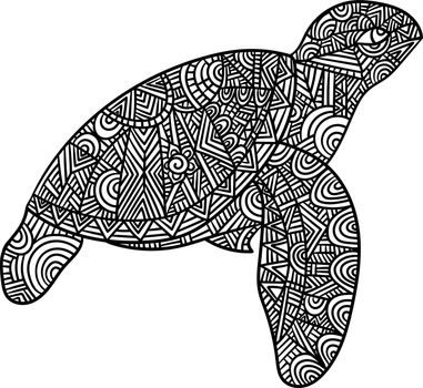 Turtle Mandala Coloring Pages for Adults