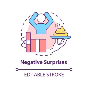 Negative surprises concept icon