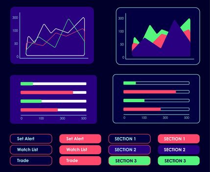 Commerce infographics UI elements kit