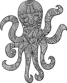 Octopus Mandala Coloring Pages for Adults