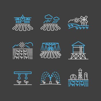 Farm Field vector icon. Agriculture irrigation sign