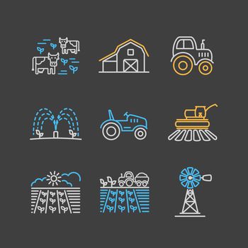 Farm Field vector icon. Agriculture sign