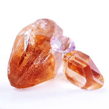 Beauty from the earth. Studio shot of precious stones.