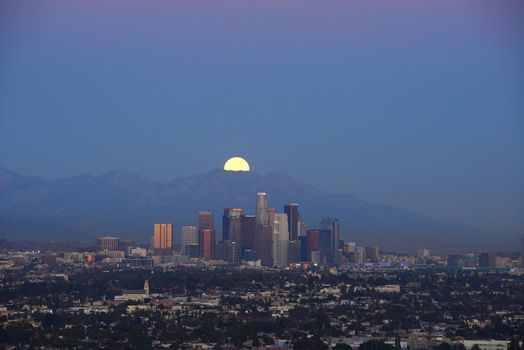 moonrise at Los Angeles