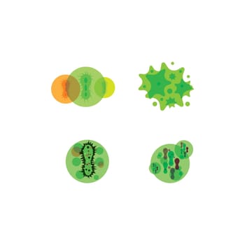 Set Bacterial Logo Template vector symbol