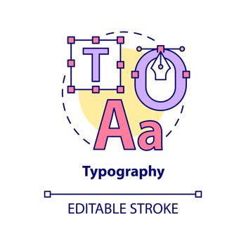 Typography concept icon