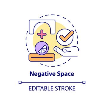 Negative space concept icon