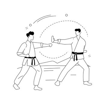 Martial Arts abstract concept vector illustration.
