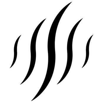 Vapor evaporation icon, wavy stripes aroma diffusion concept