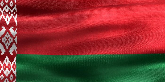 Belarus flag - realistic waving fabric flag