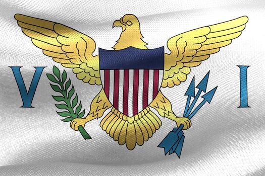 3D-Illustration of a Virgin Islands flag - realistic waving fabric flag