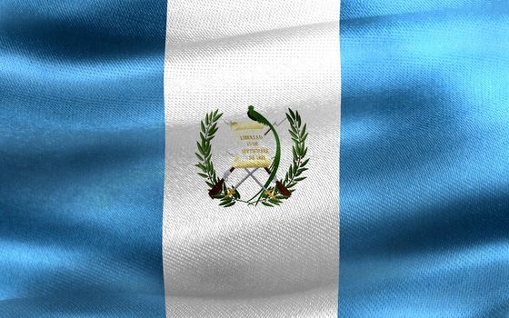 Guatemala flag - realistic waving fabric flag