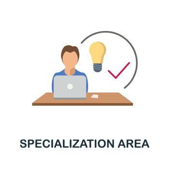 Specialization Area flat icon. Colored element sign from recruitment collection. Flat Specialization Area icon sign for web design, infographics and more.