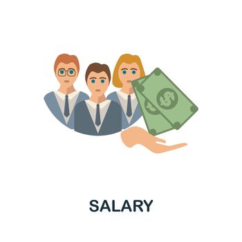 Salary flat icon. Colored element sign from work from office collection. Flat Salary icon sign for web design, infographics and more.