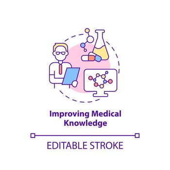 Improving medical knowledge concept icon