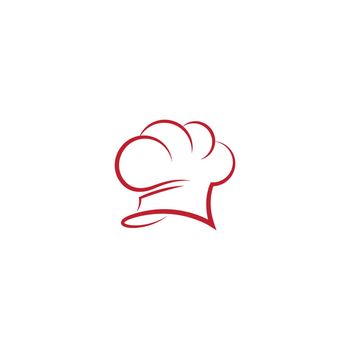 Chef hat logo template vector