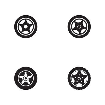 set of car wheel vector icon design