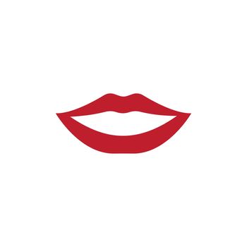 Lips icon cosmetic logo vector