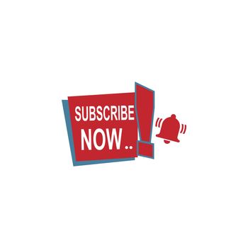 Subscribe now icon logo button template