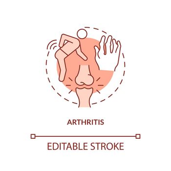Arthritis terracotta concept icon