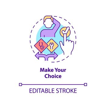 Make your choice concept icon