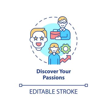 Discover your passions concept icon