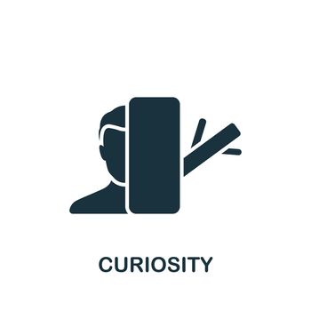 Curiosity icon. Monochrome simple icon for templates, web design and infographics