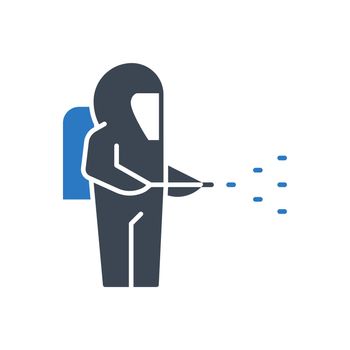 Disinfection related vector glyph icon