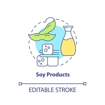 Soy products concept icon