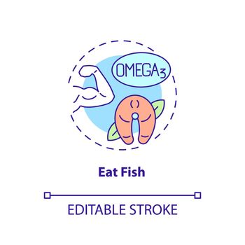 Eat fish concept icon