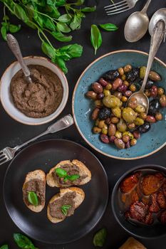 Tapenade and assorted provence snacks