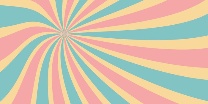Retro background with rays or stripes in the center.