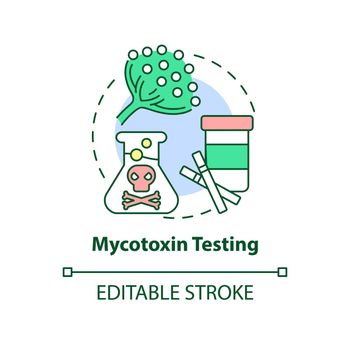 Mycotoxin testing concept icon