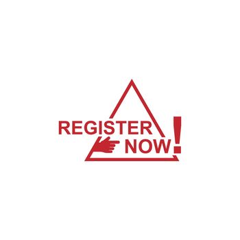 Register now icon logo button template