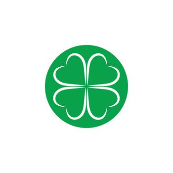 Green Clover Leaf icon Template Design