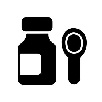 Syrup medicine bottle vector glyph icon