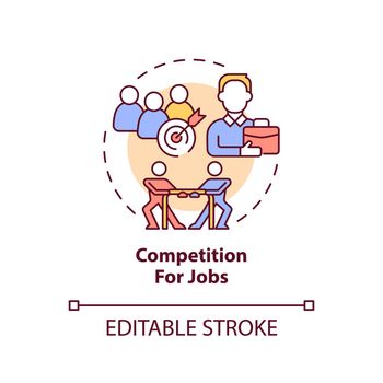 Competition for jobs concept icon