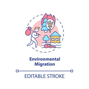 Environmental migration concept icon