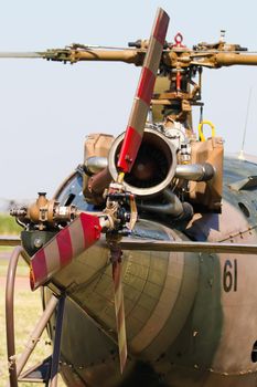 Alouette III Helicopter Tail Rotor Close-up Abstract