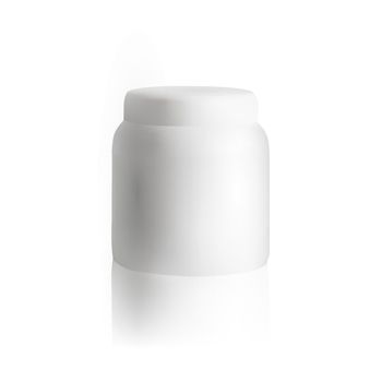White creme can isolaten on white background. Vector illustration.