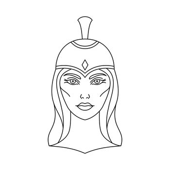 Greek Goddess of War Athena.