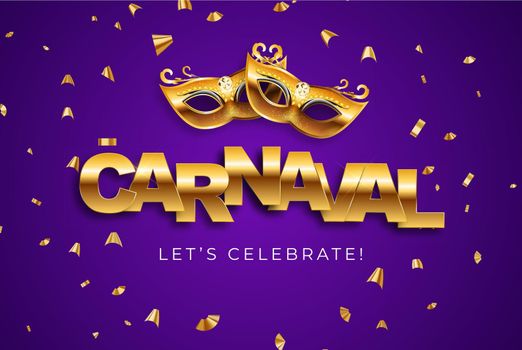 Carnival party greeting background. Vector Illustration