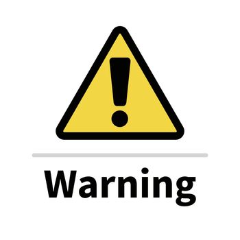 Triangular warning or caution sign.