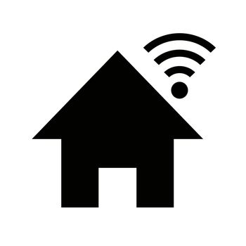 House icon and wifi icon.