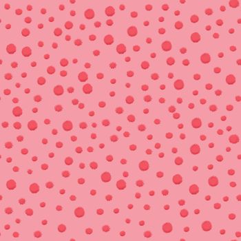 dots with texture effect of pink chalk or crayon seamless pattern in cute style