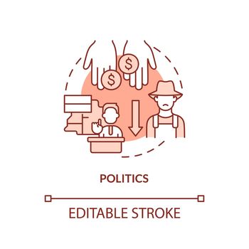 Politics red concept icon