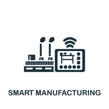 Smart Manufacturing icon. Monochrome simple icon for templates, web design and infographics