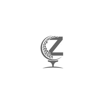 Letter Z and golf ball icon logo design 